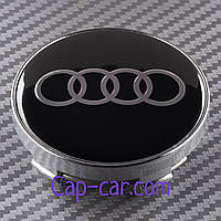 Ковпачки, заглушки для дисків з емблемою Audi (Ауді). 56/60 мм.