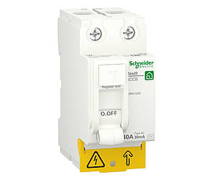 2p 40A, 30mA, тип AC, Пристрій захисного відключення (ПЗВ) Schneider Electric, Resi9, R9R51240
