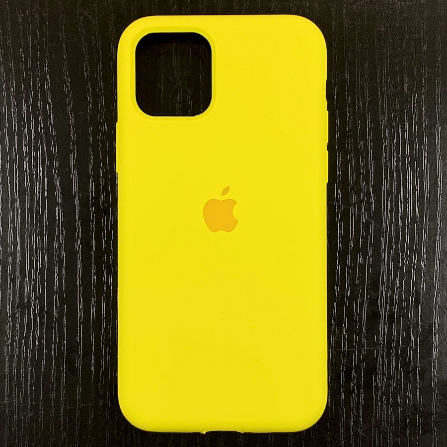 Чохол iPhone 11 Pro- Silicone Case Full Cover №56 яскраво-жовтий, фото 1