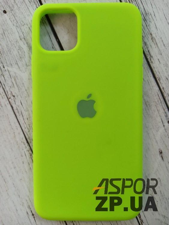 Чохол iPhone 11 Pro Max- Silicone Case Full Cover №40 світло-салатовий, фото 1