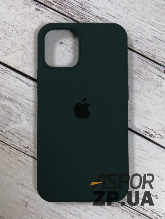 Чохол iPhone 12 mini 5.4"- Silicone Case Full Cover №60 темно-зелений, фото 1