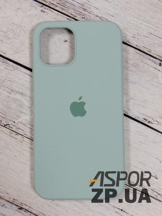 Чохол iPhone 12/12 Pro 6.1"- Silicone Case Full Cover №17 блідо-бірюзовий, фото 1