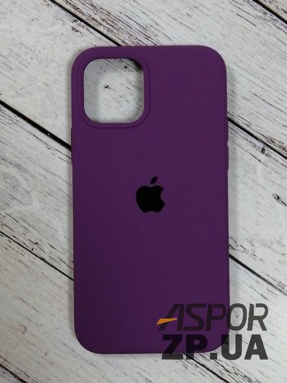 Чохол iPhone 12/12 Pro 6.1"- Silicone Case Full Cover №30 темно-фіолетовий, фото 1