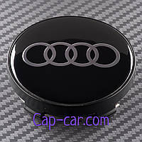 Ковпачки, заглушки для дисків з емблемою Audi (Ауді). 56/60 мм.