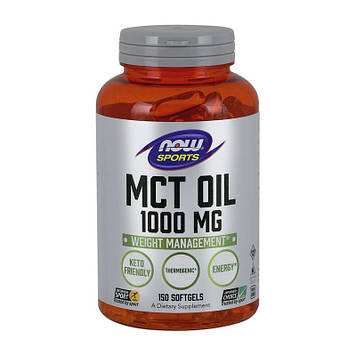 Масло MCT (тригліцериди середнього ланцюга) Now Foods MCT Oil (150 softgels)