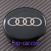 Колпачки, заглушки для дисков с эмблемой Audi (Ауди). 56/60мм.