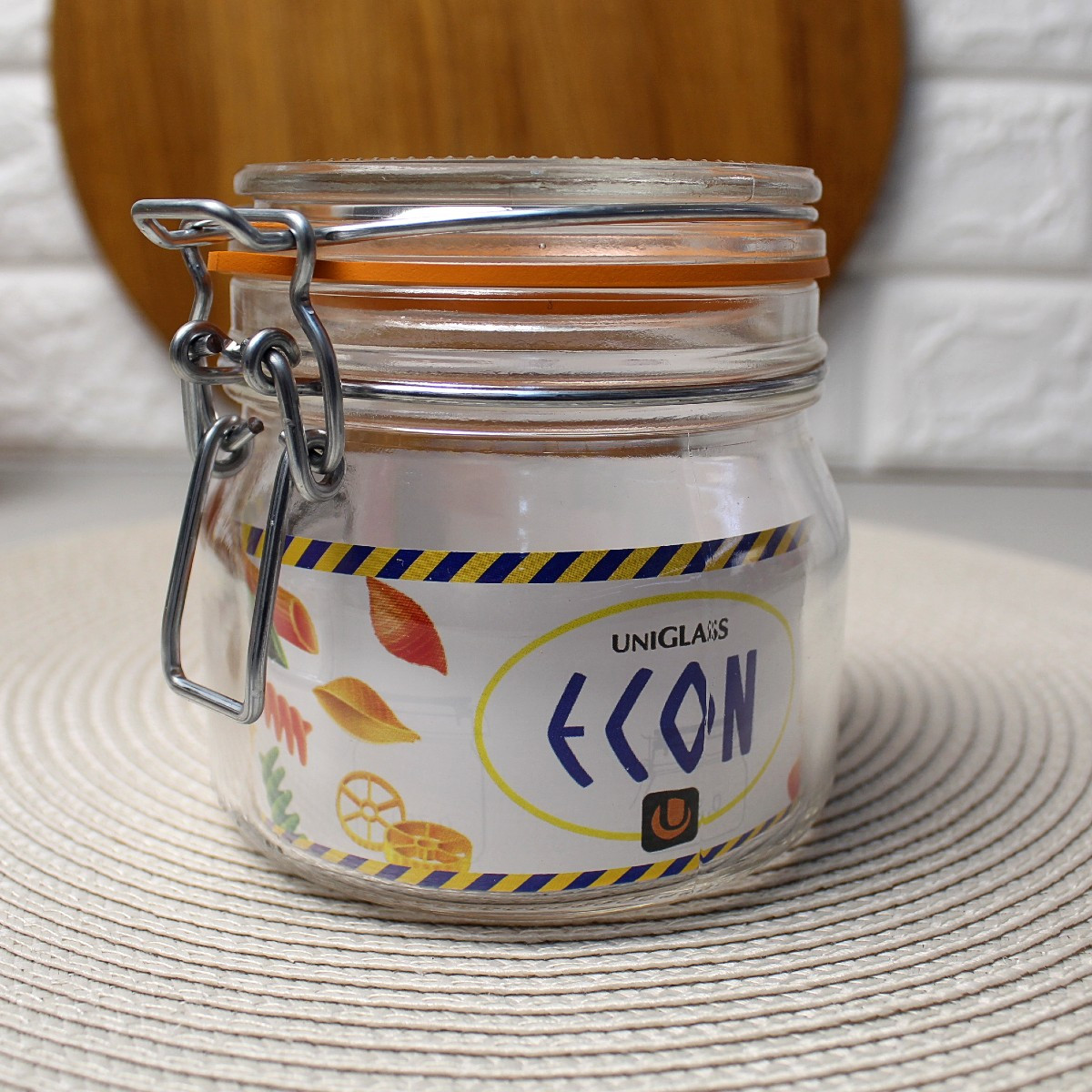 Банка з товстого скла з бугельною кришкою 0,35 л