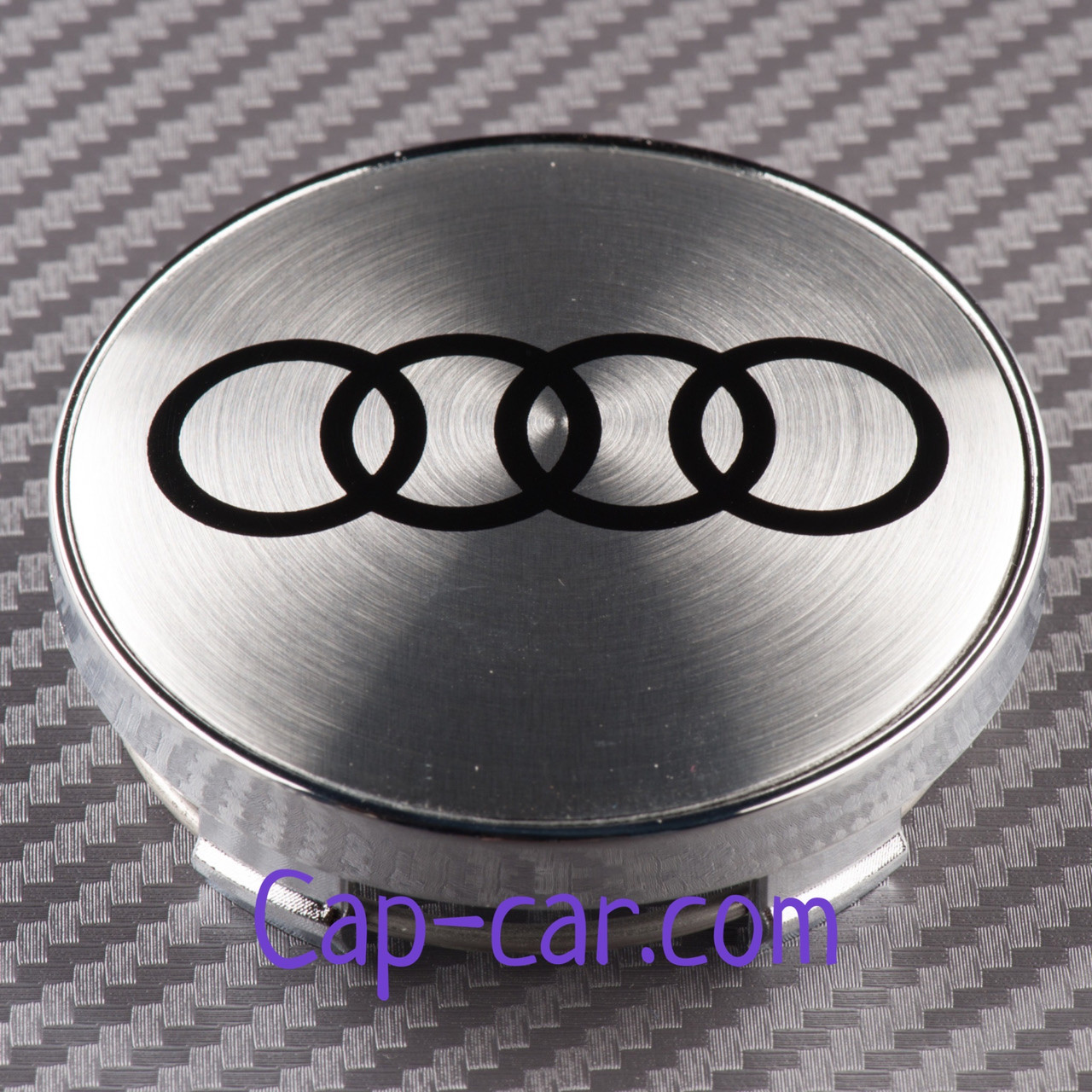 Ковпачки, заглушки для дисків з емблемою Audi (Ауді). 56/60 мм.