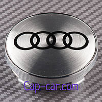 Ковпачки, заглушки для дисків з емблемою Audi (Ауді). 56/60 мм.