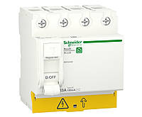 4p 63A, 100mA, тип AC, Устройство защитного отключения (УЗО) Schneider Electric, Resi9, R9R52463