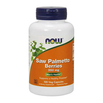 Екстракт ягід Пальметто (плоди) 550 мг Now Foods Saw Palmetto Berries 550 mg (100 caps)