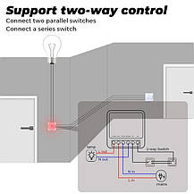 Бездротовий міні вмикач Tuya Mini Smart Switch 16A, фото 5
