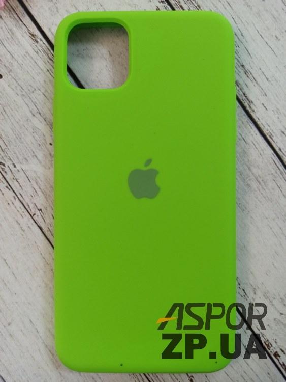 Чохол iPhone 11 Pro Max- Silicone Case Full Cover салатовий, фото 1