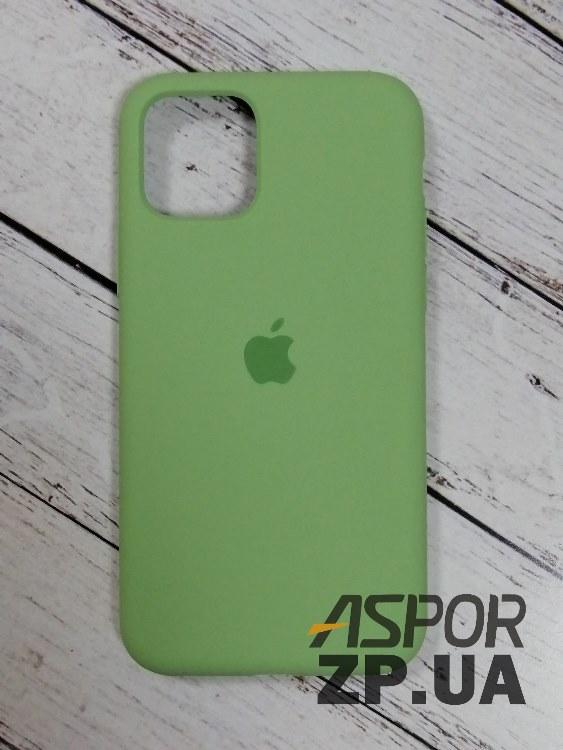 Чохол iPhone 11 Pro- Silicone Case Full Cover №1 м`ятно-зелений, фото 1