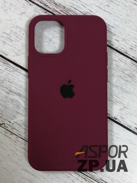 Чохол iPhone 12 mini 5.4"- Silicone Case Full Cover №59 бордовий, фото 1