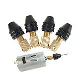 Трикулачковий міні-патрон для валу Ø 2,3 мм, цанговий затискач для міні-релі та мікромотора, фото 3