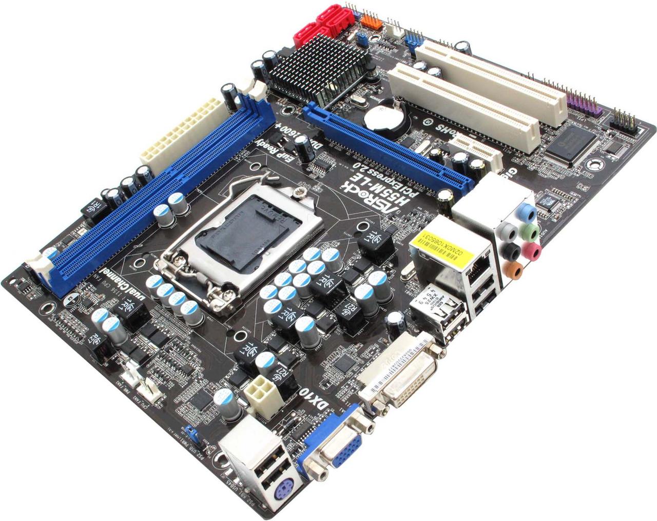 Материнська плата ASRock H55M-LE (s1156, H55, PCI-Ex16) VGA/ DVI