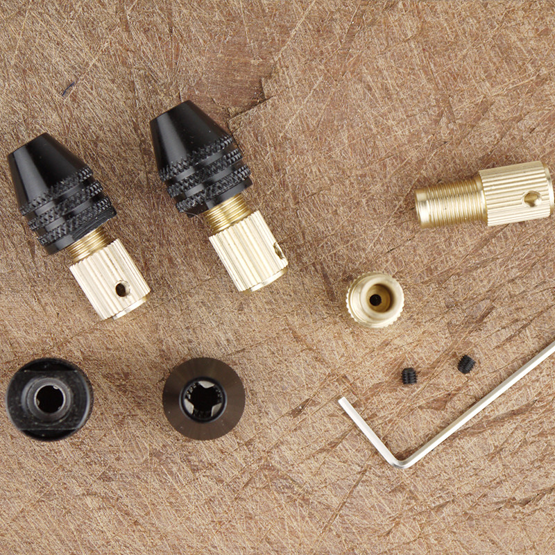 Трикулачковий міні-патрон для валу Ø 2,3 мм, цанговий затискач для міні-релі та мікромотора, фото 1