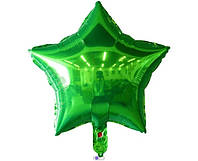 Звездочка "18" дюймов (45 см) цвет зелёный фольгированный шар