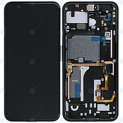 Дисплей для Google Pixel 4 (G020M), модуль (екран) з передньою панеллю, Just Black, оригінал (P-OLED)