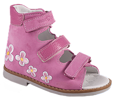 Високі ортопедичні босоніжки для дівчинки Форест Орто рожеві 4Rest Orto 06-105 розмір 21-30