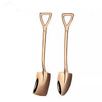 Набір дитячих чайних ложок з нержавійки в бронзовому кольорі 2 шт