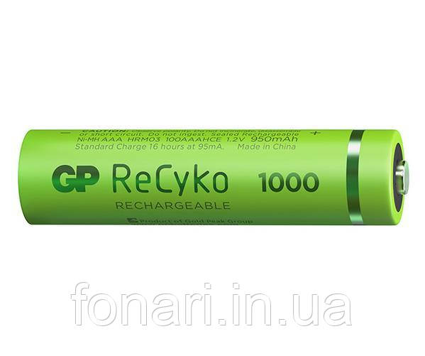 Аккумулятор Ni-Mh GP ReCyko AAA (GP100AAAHCE, R03), 1000mAh