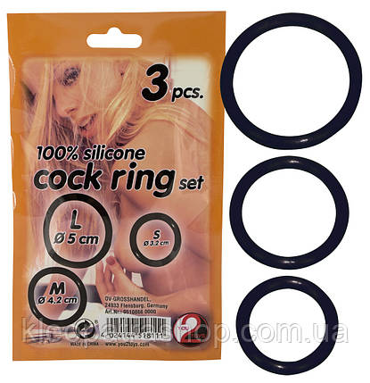 Ерекційні кільця Silicone cock ring 3, фото 2