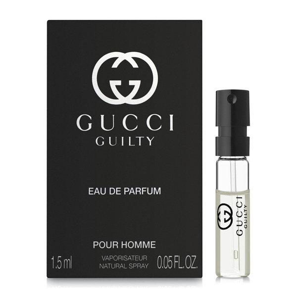 Чоловіча парфумована вода Gucci Guilty Pour Homme 1,5ml пробник оригінал, пряні деревні парфуми, фото 1