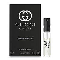 Мужская парфюмированная вода Gucci Guilty Pour Homme 1,5ml пробник оригинал, древесные пряные духи