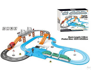 Залізниця Експрес 8870-2 на 69 елементів, довжина шляхів 538 см, 2 локомотиви, машинка, світло та звук
