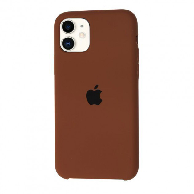 Чохол Silicone case для IPhone 12 Mini Brown шоколадний
