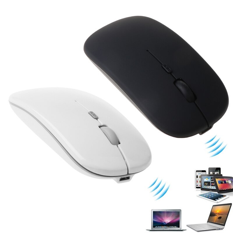 Бездротова миша акумуляторна безшумна (тиха) зі світлодіодним підсвічуванням Bluetooth + 2,4 ГГц Білий, фото 9