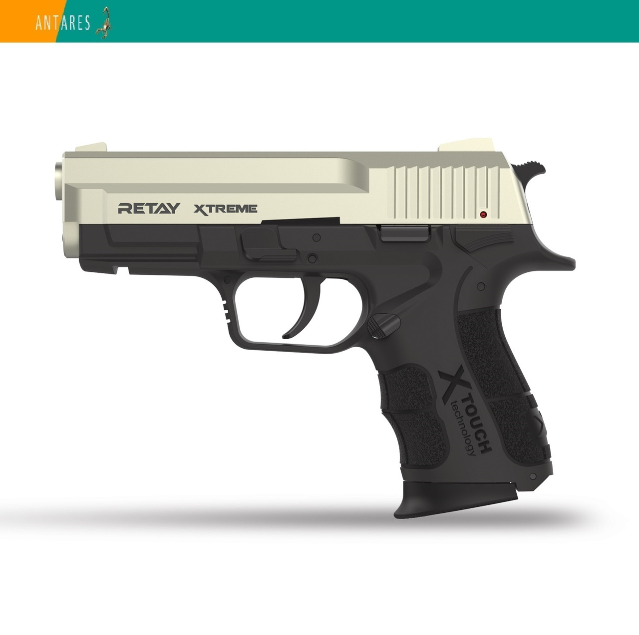 Пістолет стартовий Retay XTreme сигнально-шумовий пугач під холостий патрон сатин Ретай Екстрим (T570700S)