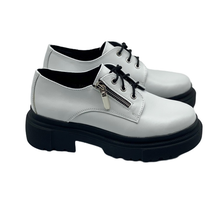 Туфлі жіночі зі шкіри білого кольору “Style Shoes”