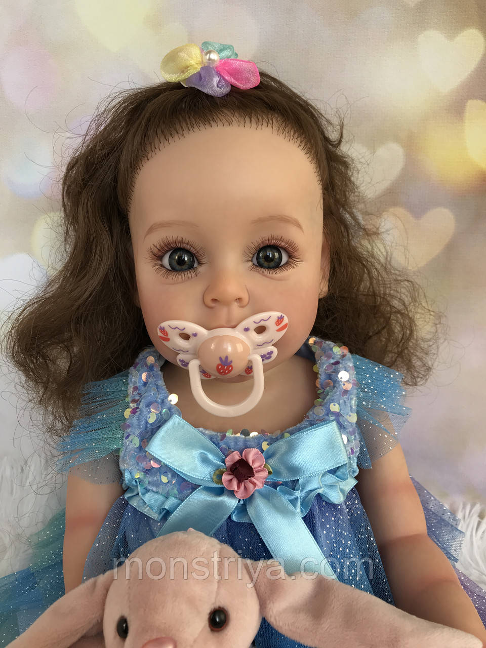 Лялька реборн дівчинка висота 55 см повністю силіконова