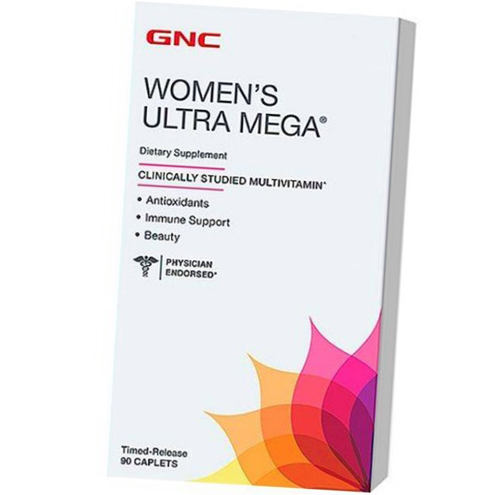 Витамины для женщин GNC Womens Ultra Mega 90 капс Минеральный комплекс - фото 1 - id-p240018220