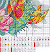 Набір для вишивання за нанесеною на канву схемою "Carp and flowers" .AIDA 14CT printed, 29*35 см, фото 4