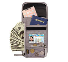 Підвісна Багатофункціональна сумка-контроль органайзер для документів Сіра, фото 3