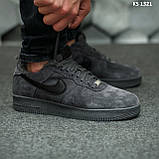 Мужские кроссовки Nike Air Force 1 07 Mid LV8 (серые) ЗИМА, фото 6