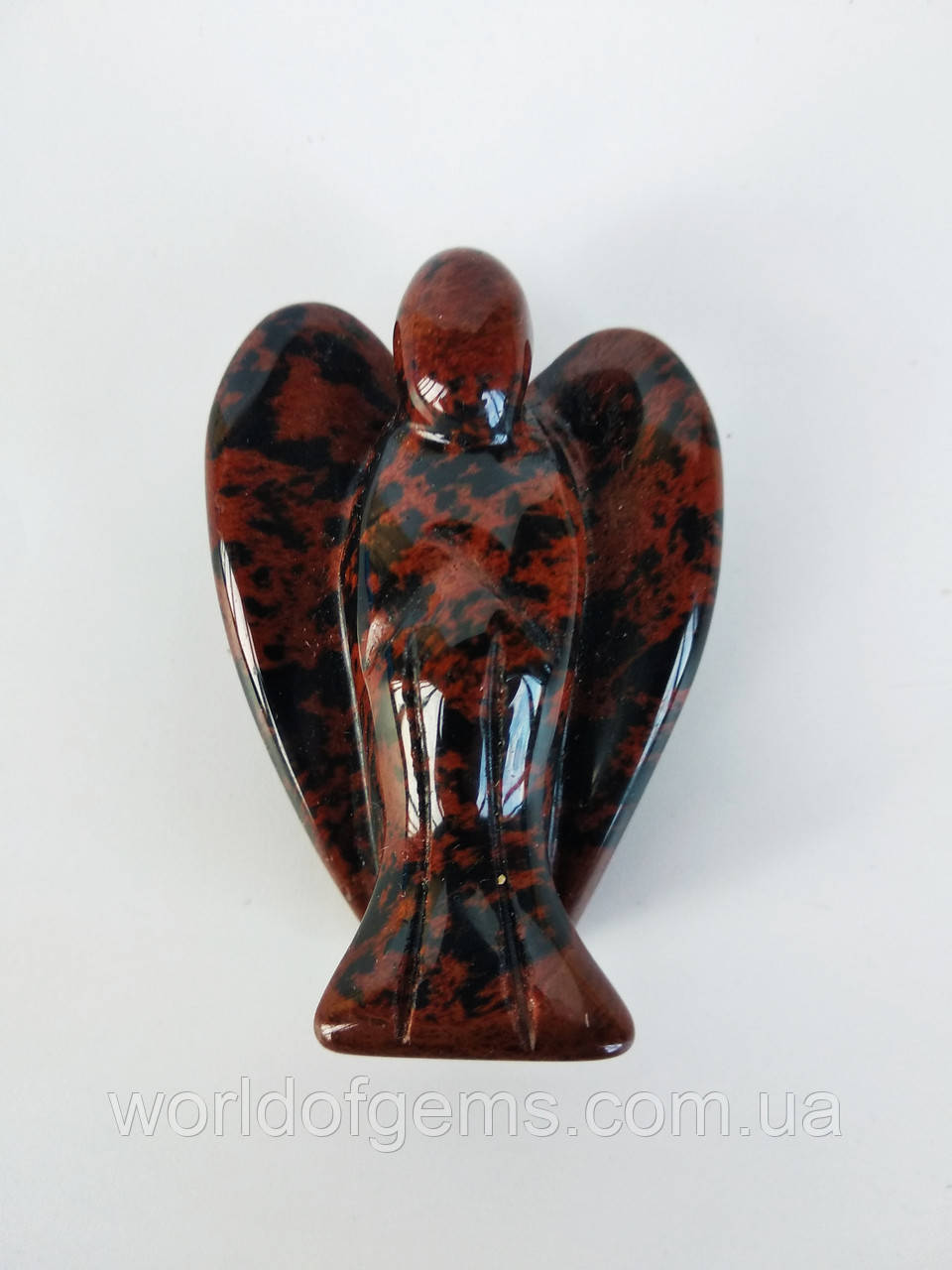 Фигурка - Оберег " Ангел " Из Натурального Камня Красный Обсидиан — в ...