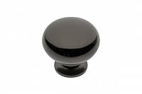 Ручка меблева стальна (кнопка) BERGA чорний хромGS-BERGA-1-12