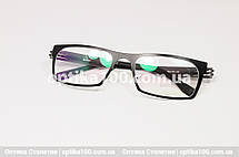 Чорна прямокутна оправа для окулярів для зору. Гнучка та тонка, фото 3