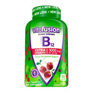 Vitafusion Extra Strength B-12 Natural Cherry вітамін В12 3000 мкг смак вишня, 90 мармеладок