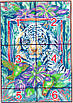 Набір для вишивання за нанесеною на канву схемою "The tiger mother and son". AIDA 14CT printed, 36*50 см, фото 4