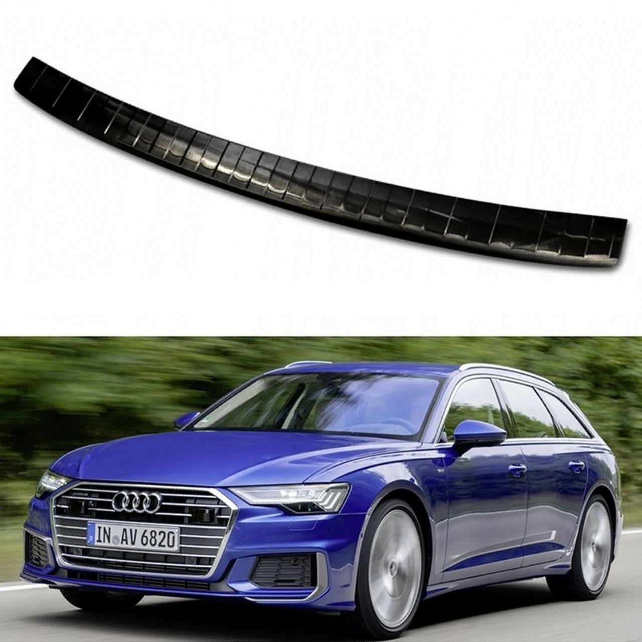 Захисна накладка на задній бампер для Audi A6 С8 Avant 2018+ /нерж.сталь/, фото 1