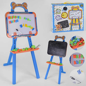 Дошка знань 12238 двостороння з російськими магнітними літерами та цифрами, в коробці