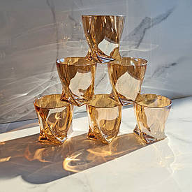 Набір стопок Bohemia Quadro 55 мл 2K936_055 амбер