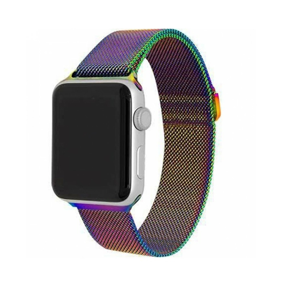 Ремінець для годинника Milanese loop steel bracelet Apple watch, 38-40 мм. Oil-rainbow, фото 1