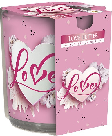 Свічка ароматизована у склі Любовний лист 7,8 см (72-04 новий дизайн)